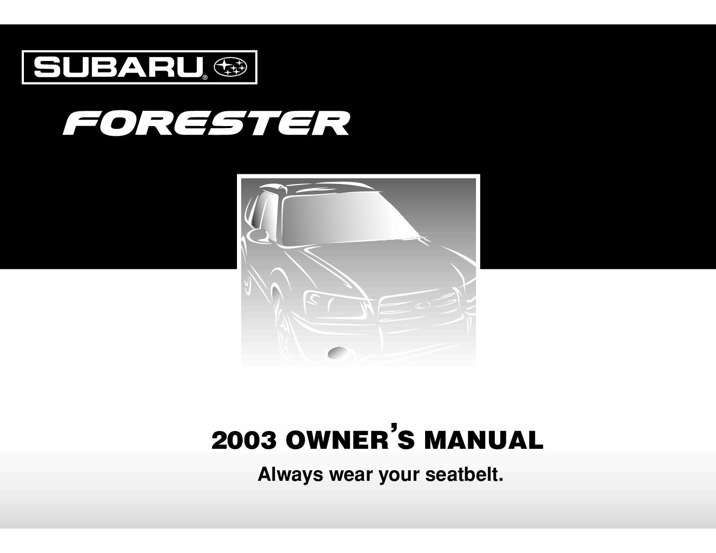 2003 Subaru Forester X Owner's Manual Free Download DSManuals